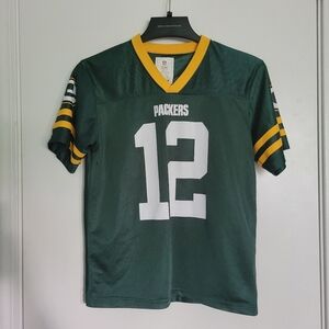 Green Bay Packers Rodgers #12 NFL Jersey Youth Size L (12/14)